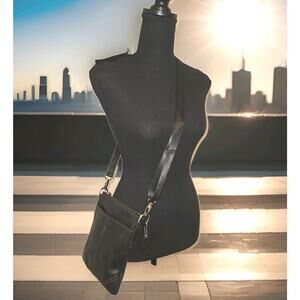 Coach Crossbody Black Soft Leather Crossbody Bag 7x8 *READ